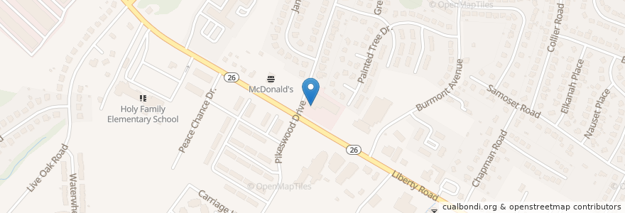 Mapa de ubicacion de Baltimore County Police Randallstown Substation en Estados Unidos De América, Maryland, Baltimore County.