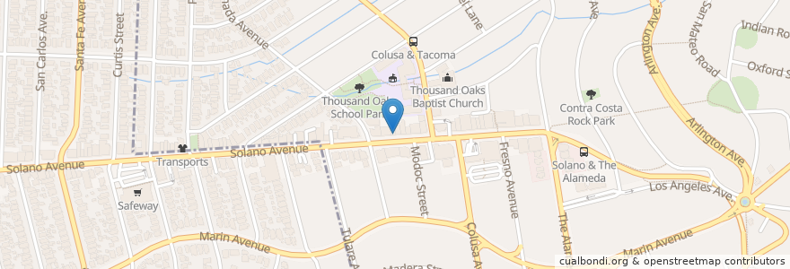 Mapa de ubicacion de Kirin en الولايات المتّحدة الأمريكيّة, كاليفورنيا, مقاطعة ألاميدا (كاليفورنيا), Berkeley.