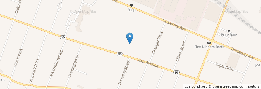 Mapa de ubicacion de Asbury Day Care Center en 미국, 뉴욕, Monroe County, Rochester.