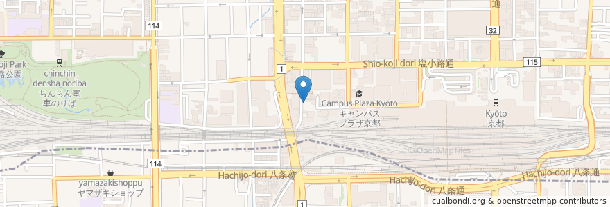 Mapa de ubicacion de システムパーク京都駅前 西NO2 en Japan, 京都府, Kioto, 下京区.