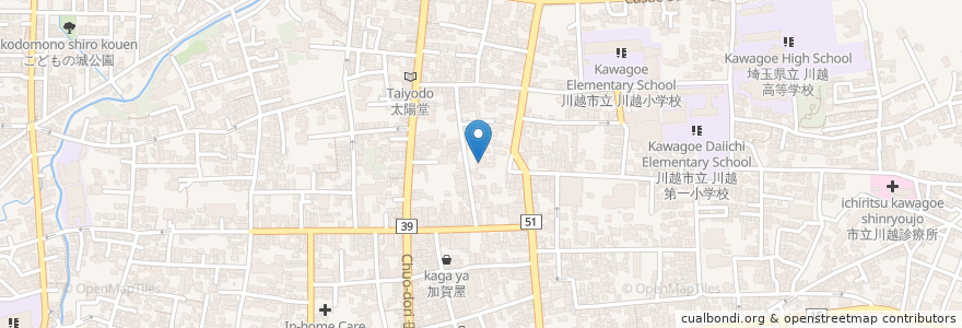 Mapa de ubicacion de きっかわ内科クリニック en Japan, 埼玉県, 川越市.