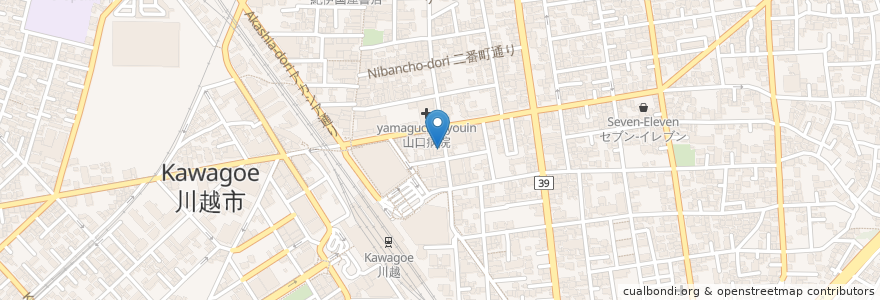 Mapa de ubicacion de くしよし en 일본, 사이타마현, 川越市.