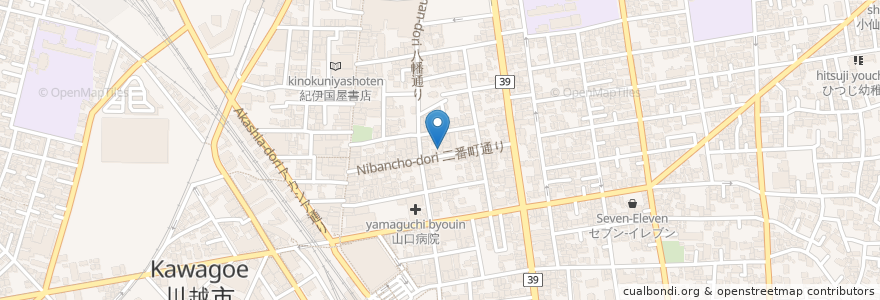 Mapa de ubicacion de シンプルサイモン en 日本, 埼玉県, 川越市.