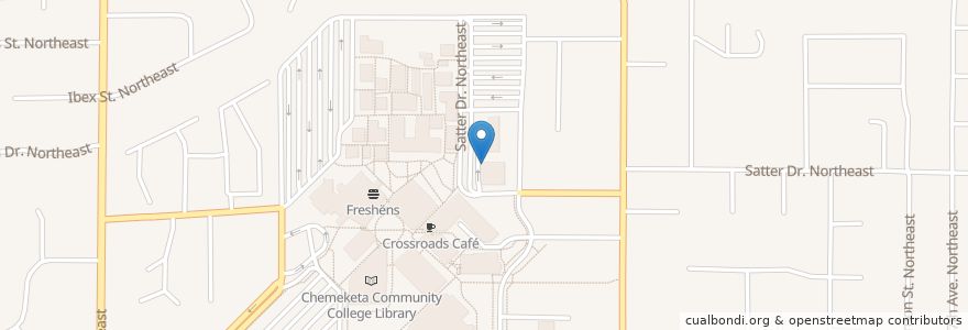 Mapa de ubicacion de Chemeketa Mail Room en 美利坚合众国/美利堅合眾國, 俄勒冈州/俄勒岡州, Marion County.