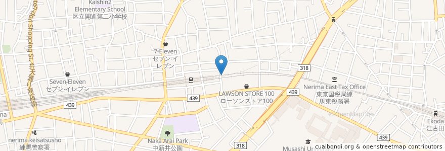 Mapa de ubicacion de 桜台駅東 en Giappone, Tokyo, 練馬区.
