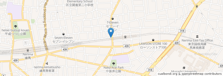 Mapa de ubicacion de 桜台駅西 en اليابان, 東京都, 練馬区.
