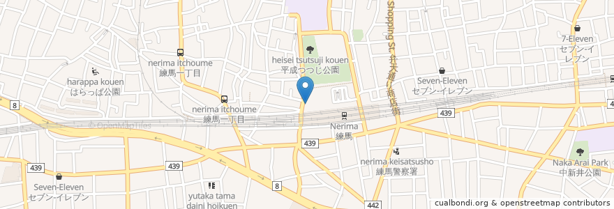 Mapa de ubicacion de 練馬駅北地下 en Japonya, 東京都, 練馬区.