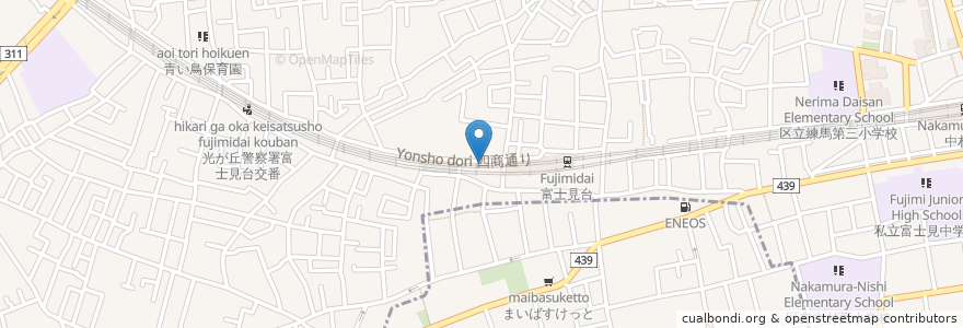 Mapa de ubicacion de 富士見台駅西 en 日本, 東京都, 練馬区.