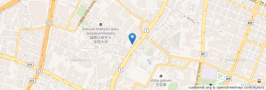 Mapa de ubicacion de よつぎや en Japonya, 東京都, 港区.