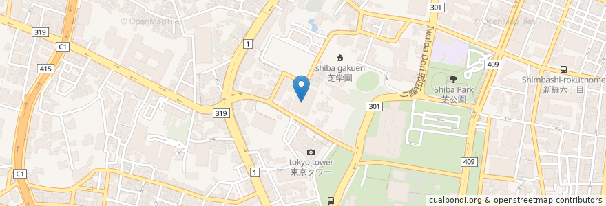 Mapa de ubicacion de ニュー・トーキョー en Japón, Tokio, Minato.