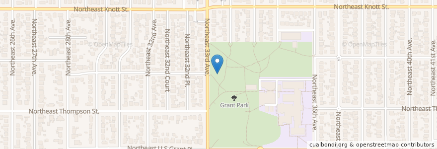 Mapa de ubicacion de Beverly Cleary Sculpture Garden for Children en Amerika Birleşik Devletleri, Oregon, Portland, Multnomah County.