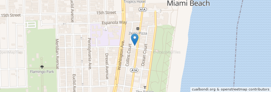 Mapa de ubicacion de Walgreens en Amerika Syarikat, Florida, Miami-Dade County, Miami Beach.