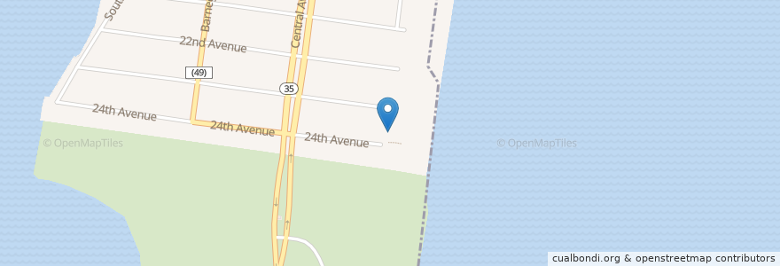 Mapa de ubicacion de Atlantic Bar & Grill en アメリカ合衆国, ニュージャージー州, Ocean County, Berkeley Township.
