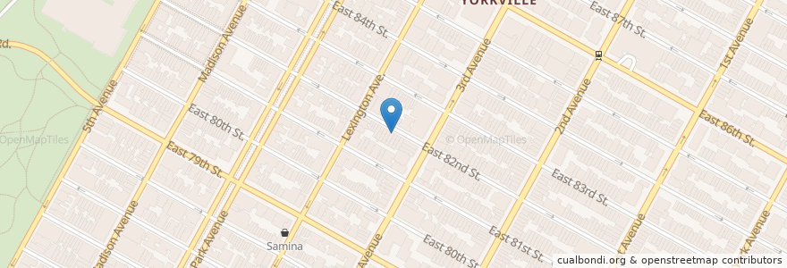 Mapa de ubicacion de Toloache en 미국, 뉴욕, New York, New York County, Manhattan, Manhattan Community Board 8.