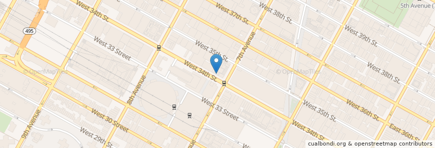 Mapa de ubicacion de Starbucks en 美利坚合众国/美利堅合眾國, 纽约州 / 紐約州, 纽约, 纽约县, Manhattan, Manhattan Community Board 5, Manhattan Community Board 4.