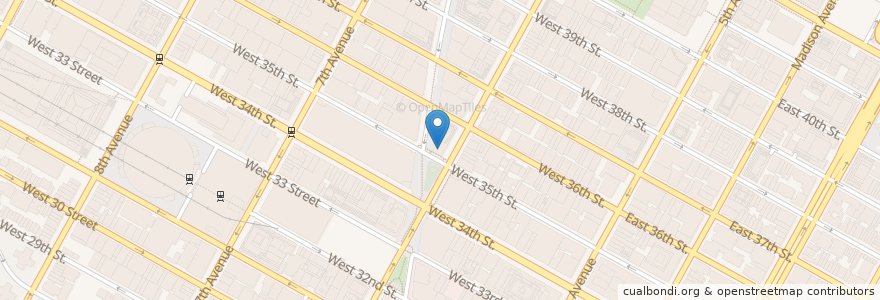 Mapa de ubicacion de Santander en 美利坚合众国/美利堅合眾國, 纽约州 / 紐約州, 纽约, 纽约县, Manhattan, Manhattan Community Board 5.