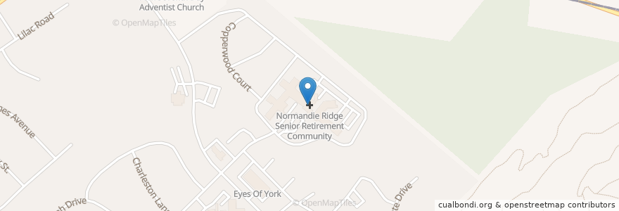 Mapa de ubicacion de Normandie Ridge Senior Retirement Community en Vereinigte Staaten Von Amerika, Pennsylvania, West Manchester Township.