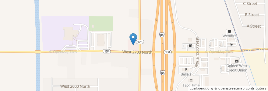 Mapa de ubicacion de Hogie's Petro Mart en United States, Utah, Weber County, Farr West.
