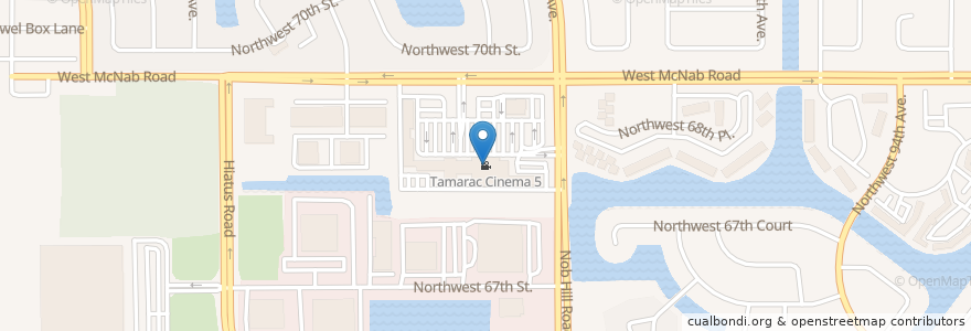 Mapa de ubicacion de Tamarac Cinema 5 en 美利坚合众国/美利堅合眾國, 佛罗里达州/佛羅里達州, Broward County, Tamarac.