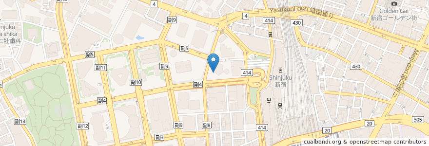 Mapa de ubicacion de myhospital en Japonya, 東京都, 新宿区.