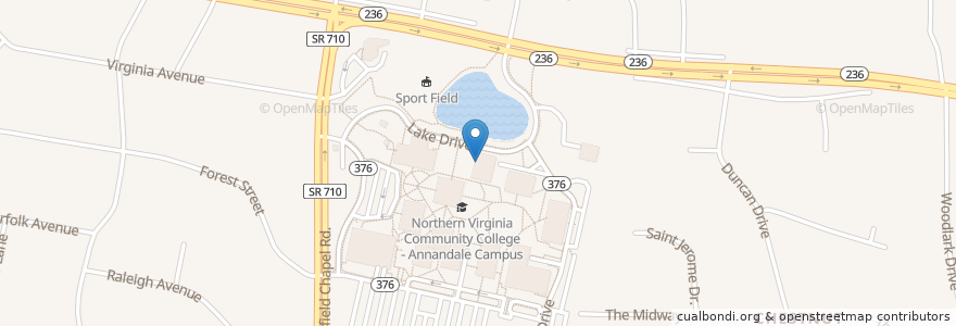 Mapa de ubicacion de Outtakes by Euro Cafe en 美利坚合众国/美利堅合眾國, 弗吉尼亚州 / 維吉尼亞州 / 維珍尼亞州, Fairfax County, Annandale.