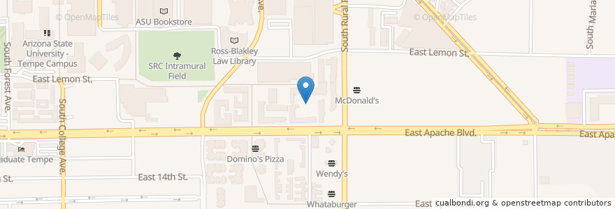 Mapa de ubicacion de Barrett, the Honors College at ASU en United States, Arizona, Maricopa County, Tempe.