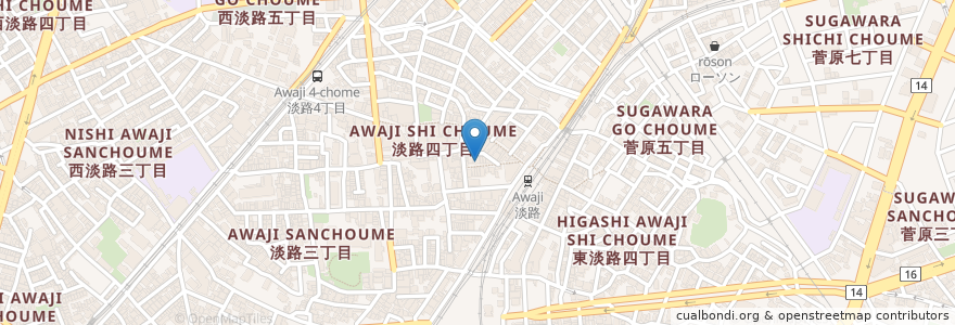 Mapa de ubicacion de や台ずし en ژاپن, 大阪府, 大阪市, 東淀川区.