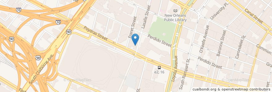 Mapa de ubicacion de Subway en 미국, 루이지애나, Orleans Parish, New Orleans.