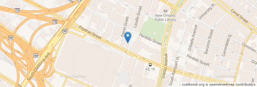 Mapa de ubicacion de Smoothie King en アメリカ合衆国, ルイジアナ州, Orleans Parish, New Orleans.