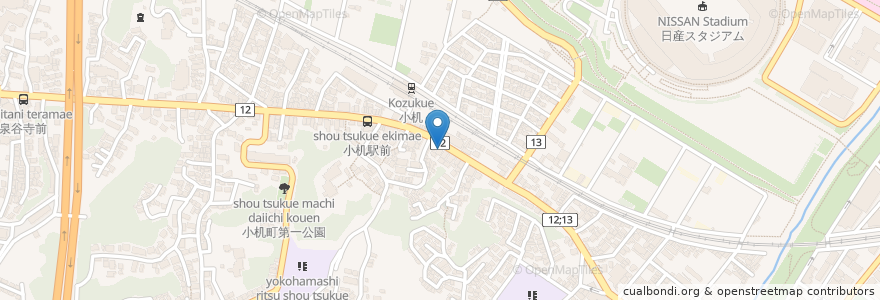Mapa de ubicacion de こうの医院 en 일본, 가나가와현, 요코하마시, 港北区.