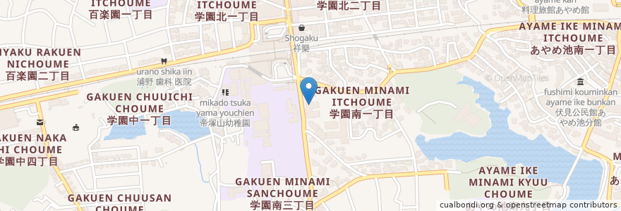 Mapa de ubicacion de 帝塚山大学（現代生活学部こども学科） en 日本, 奈良県, 奈良市.