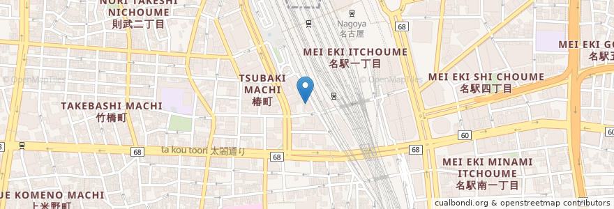 Mapa de ubicacion de 鮮や一夜 en ژاپن, 愛知県, 名古屋市, 中村区.