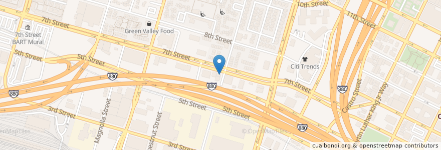 Mapa de ubicacion de As-Salam Mosque en Verenigde Staten, Californië, Alameda County, Oakland.