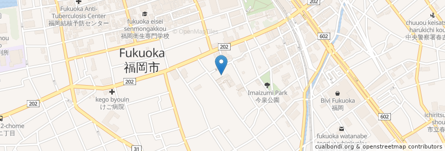 Mapa de ubicacion de Leprechaun en 日本, 福岡県, 福岡市, 中央区.