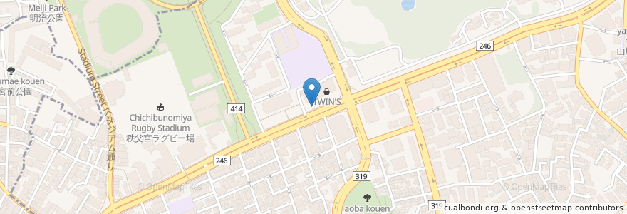 Mapa de ubicacion de 吉野家 en Japan, 東京都, 港区.