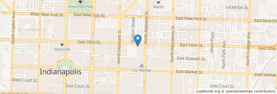 Mapa de ubicacion de Bangkok Restaurant & Jazz Bar en ایالات متحده آمریکا, ایندیانا, Indianapolis.
