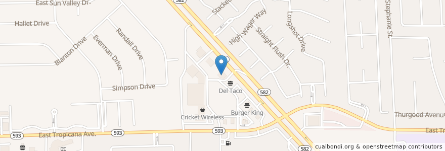 Mapa de ubicacion de Jackpot Joanie's en Amerika Syarikat, Nevada, Clark County, Whitney.