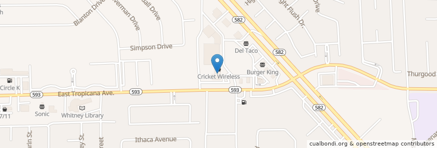 Mapa de ubicacion de The UPS Store en Stati Uniti D'America, Nevada, Clark County, Whitney.