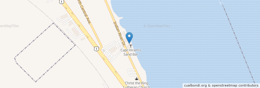 Mapa de ubicacion de Sand Bar en 美利坚合众国/美利堅合眾國, 佛罗里达州/佛羅里達州, Indian River County.