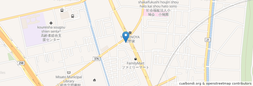 Mapa de ubicacion de マクドナルド en Япония, Сайтама, 三郷市.