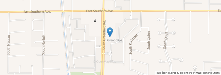 Mapa de ubicacion de Walgreens en United States, Arizona, Maricopa County, Mesa.