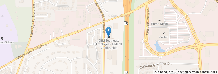 Mapa de ubicacion de iTHINK Financial - Barfield en アメリカ合衆国, ジョージア州, Fulton County, Sandy Springs.