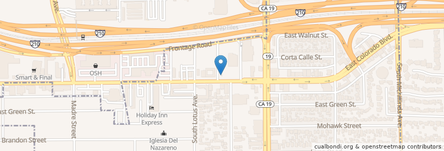 Mapa de ubicacion de El Super Buritto en Amerika Birleşik Devletleri, Kaliforniya, Los Angeles County.