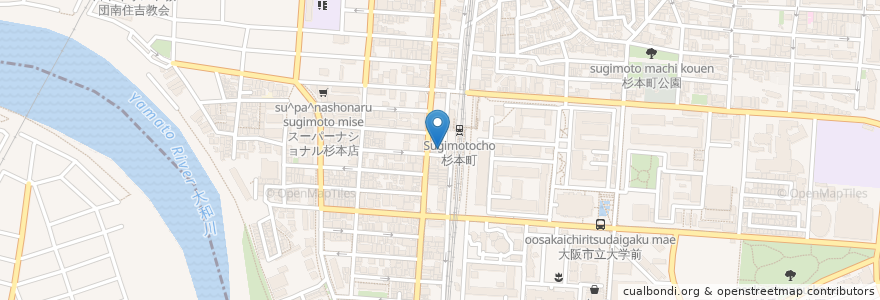 Mapa de ubicacion de とり香 en 日本, 大阪府, 住吉区.