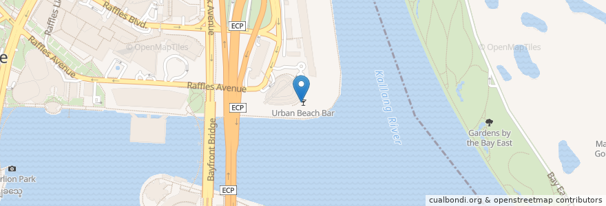 Mapa de ubicacion de Urban Beach Bar en سنغافورة, Central.