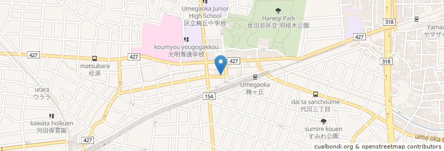 Mapa de ubicacion de KAWAMURA GATEAUX en Japonya, 東京都, 世田谷区.