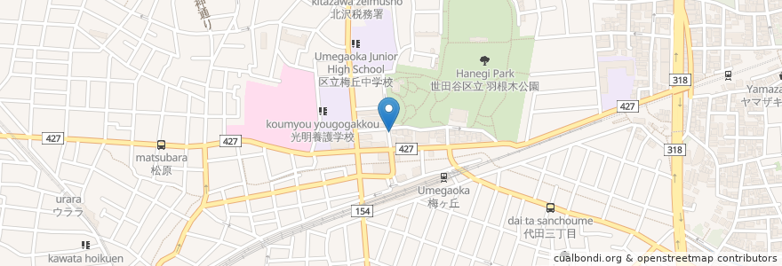 Mapa de ubicacion de コペル en 日本, 東京都, 世田谷区.