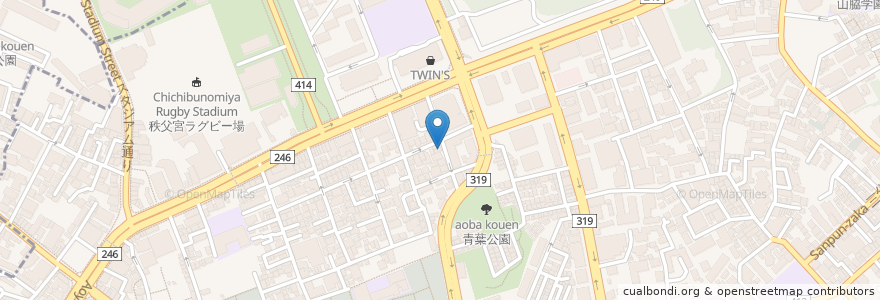 Mapa de ubicacion de 朝倉歯科 en Japan, Tokio, 港区.