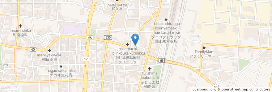 Mapa de ubicacion de お食事処大番 en Giappone, Prefettura Di Fukushima, 郡山市.