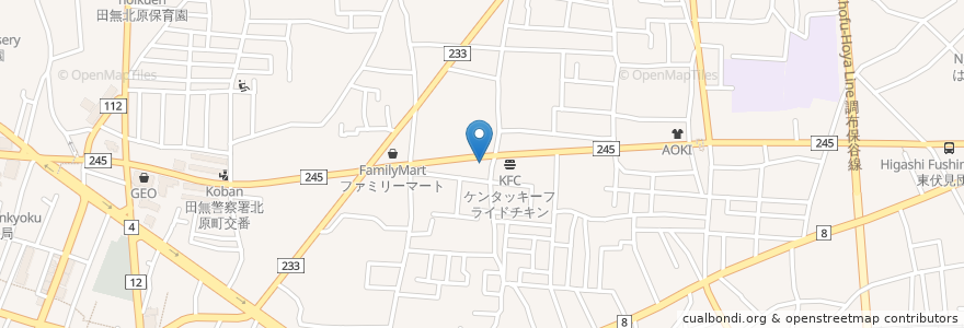 Mapa de ubicacion de セイジョー en Japonya, 東京都, 西東京市.